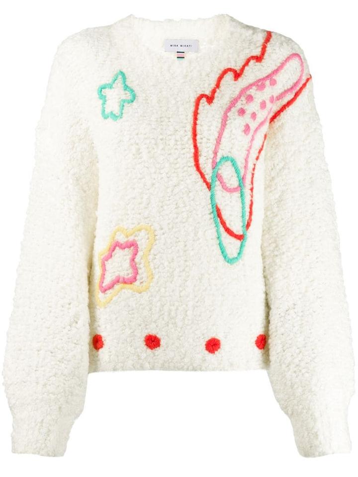 Mira Mikati Chunky Knit Jumper - White