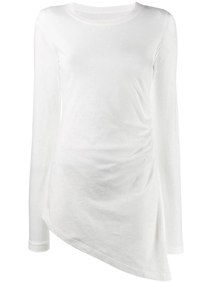 Mm6 Maison Margiela Ruched Jersey Top - White