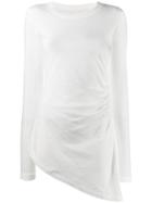 Mm6 Maison Margiela Ruched Jersey Top - White