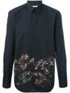 Givenchy Cuban Fit Baboon Print Shirt, Adult Unisex, Size: 42, Black, Cotton