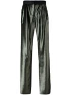 Ssheena Wide-leg Satin Trousers, Women's, Size: 42, Green, Nylon/viscose