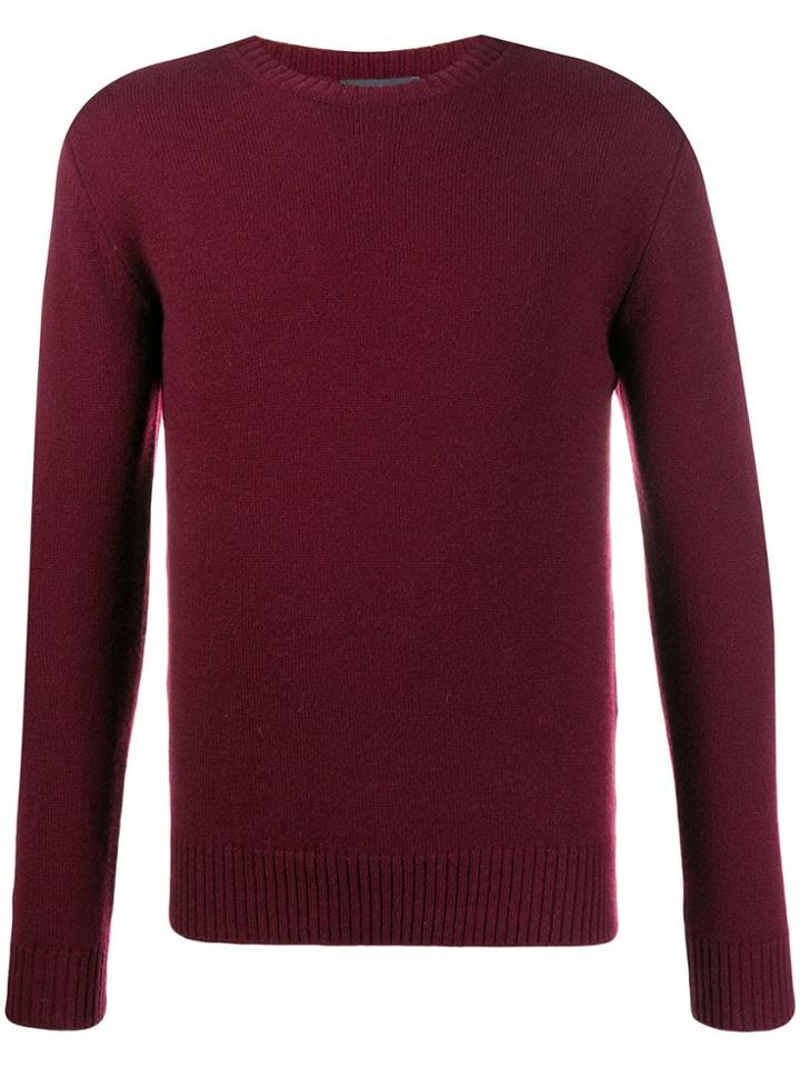 Dell'oglio Long Sleeve Knit Jumper - Red