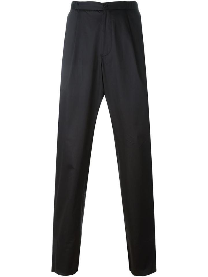 Emporio Armani Casual Trousers, Men's, Size: 54, Black, Cotton