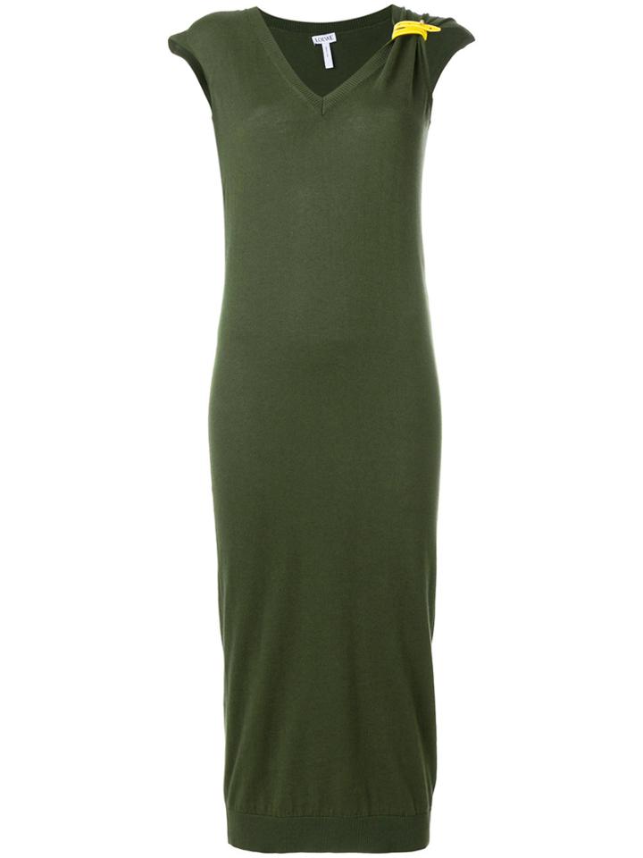Loewe Cape Dress - Green