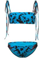 Proenza Schouler Tie Dye Bandeau Bikini - Brown