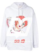 Msgm Anime Print Hoodie - Grey