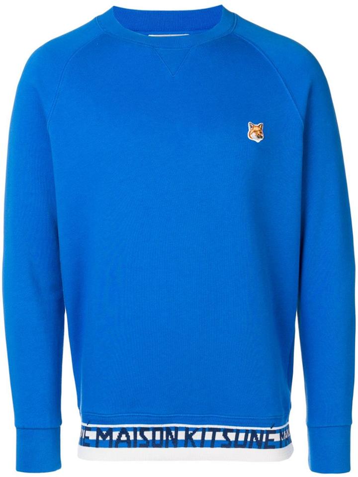 Maison Kitsuné Logo Band Sweatshirt - Blue