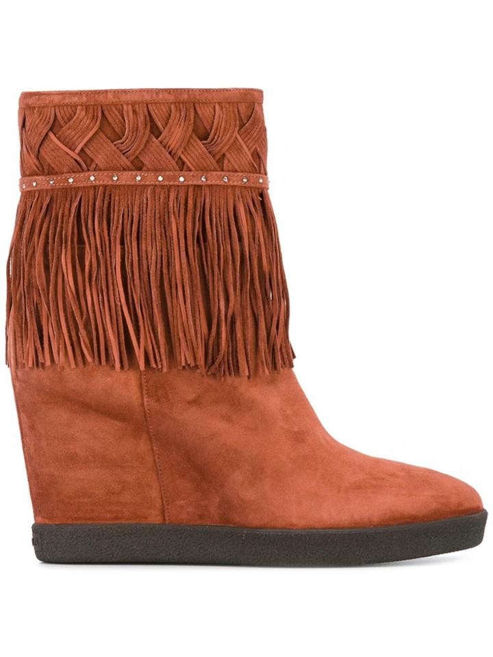 Le Silla Concealed Platform Ankle Boots - Brown