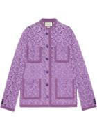 Gucci Flower Lace Jacket - Purple