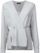 Rag & Bone Long-sleeve Fitted Blouse - Grey