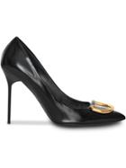 Burberry The Patent Leather D-ring Stiletto - Black