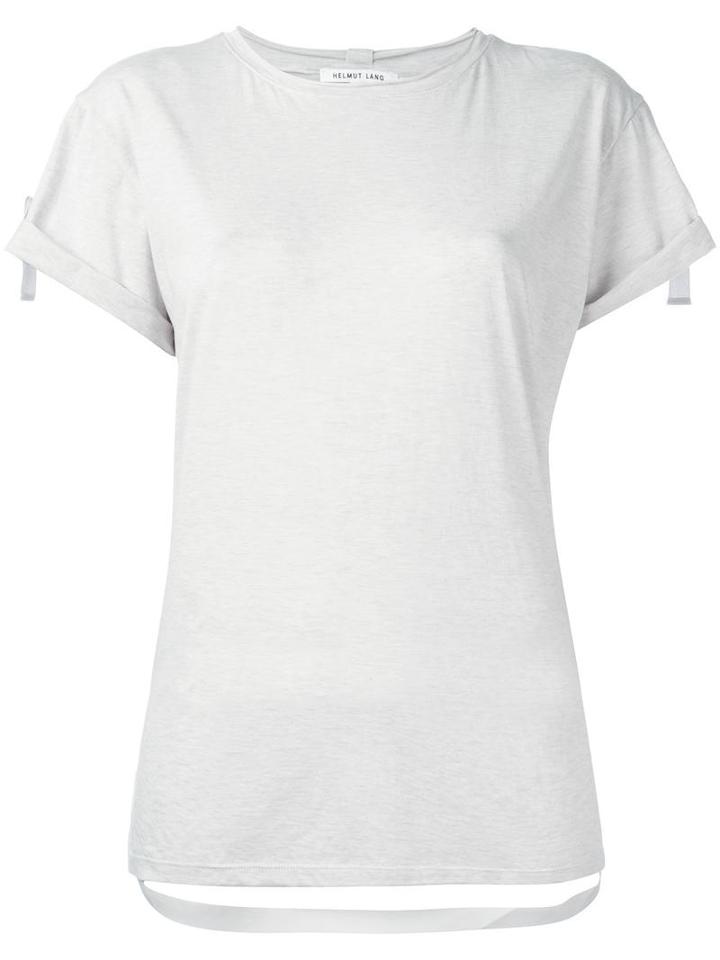 Helmut Lang Strap Detail T-shirt, Women's, Size: Medium, Grey, Cotton/cashmere