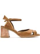 Sarah Chofakian Panelled Sandals - Brown
