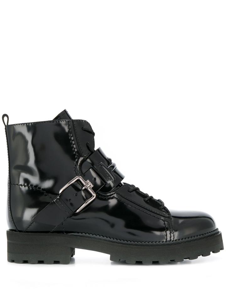 Tod's Buckled Biker Boots - Black