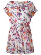 Emilio Pucci Floral Print Flared Dress, Women's, Size: 44, Cotton