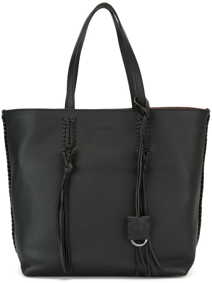 Tod's Shopper Tote, Women's, Black, Leather