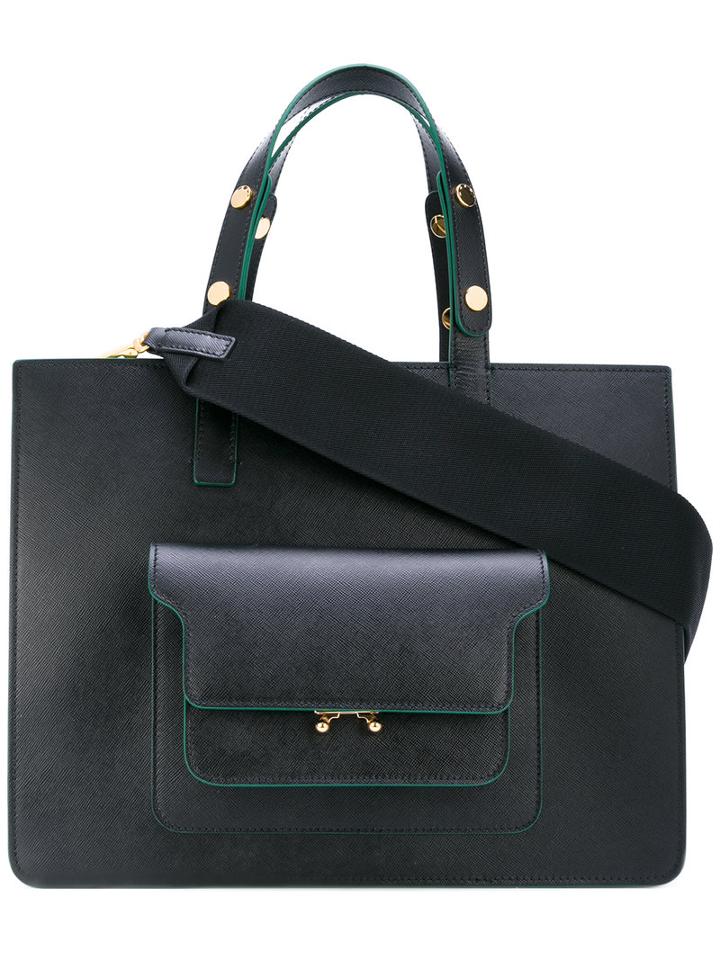 Marni - Trunk Tote Bag - Women - Leather - One Size, Black, Leather