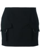 Saint Laurent Fitted Biker Skirt - Red