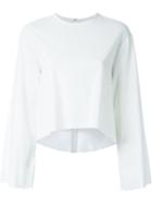 Le Ciel Bleu A-line Top, Women's, Size: 36, White, Polyester/rayon