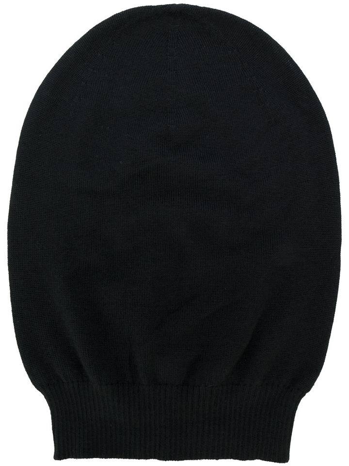 Rick Owens - Fitted Beanie - Men - Cashmere - One Size, Black, Cashmere