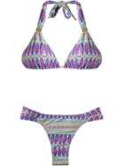 Brigitte Embellished Halterneck Bikini Set