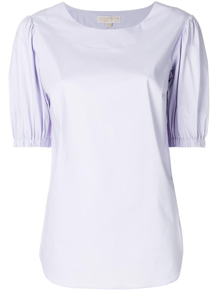 Michael Michael Kors Puff-sleeve Blouse - Pink & Purple