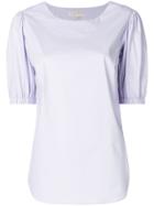 Michael Michael Kors Puff-sleeve Blouse - Pink & Purple
