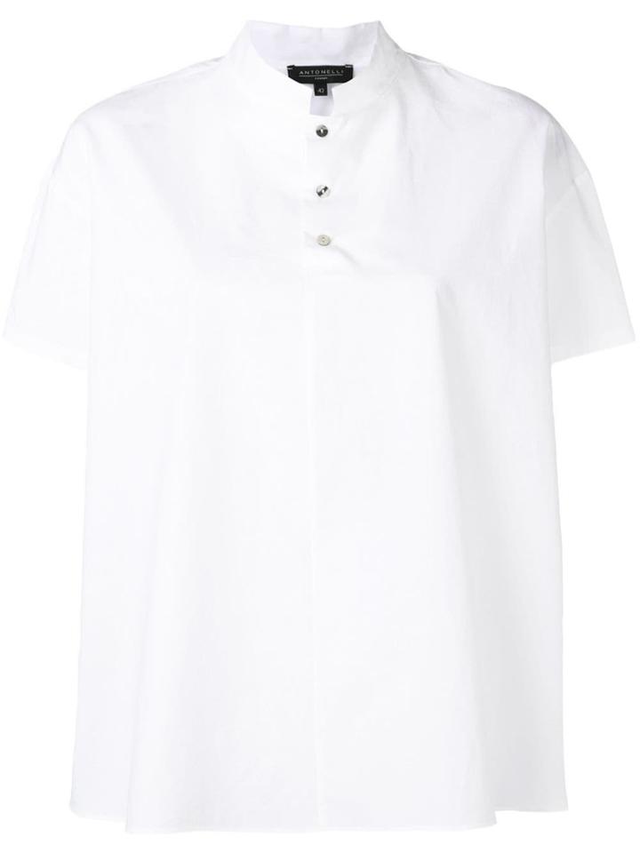 Antonelli Mandarin Collar Shirt - White