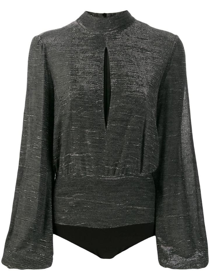 Dondup Metallic Long Sleeve Body - Black
