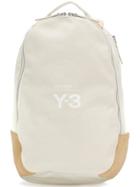 Y3 Sport Logo Print Backpack - White