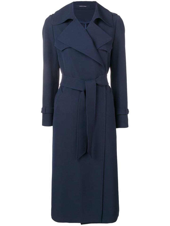 Tagliatore Longline Trench Coat - Blue