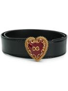Dolce & Gabbana My Heart Dg Logo Buckle Belt - Black
