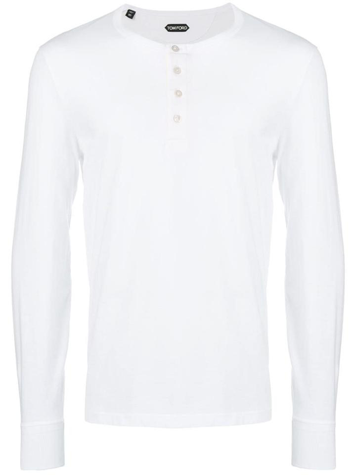 Tom Ford Buttoned T-shirt - White