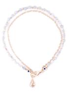 Astley Clarke Agate Dew Drop Biography Bracelet, Women's, Blue, Gold/diamond