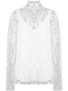 Chloé Sheer Floral Blouse - White