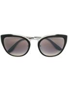 Prada Eyewear Cat-eye Frame Sunglasses - Black