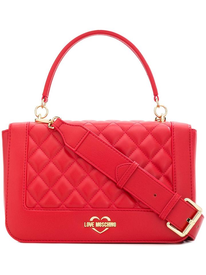 Love Moschino Quilted Top Handle Bag - Red