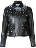 Comme Des Garçons Noir Kei Ninomiya Pyramid Studded Leather Jacket, Women's, Size: Medium, Black, Cupro/vinyl