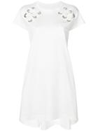 Sacai Eyelet Laced T-shirt Dress - White