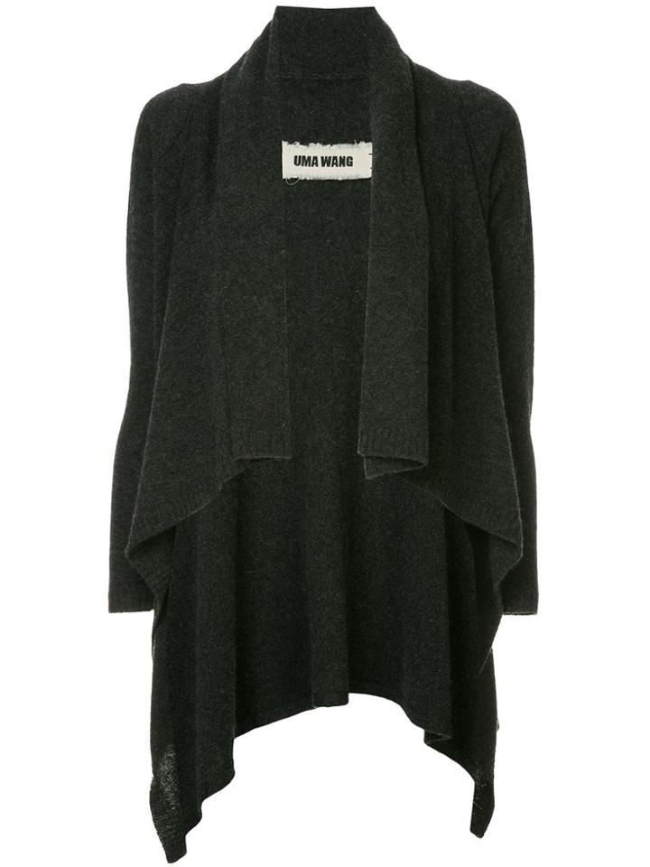 Uma Wang Knit Draped Cardigan - Grey