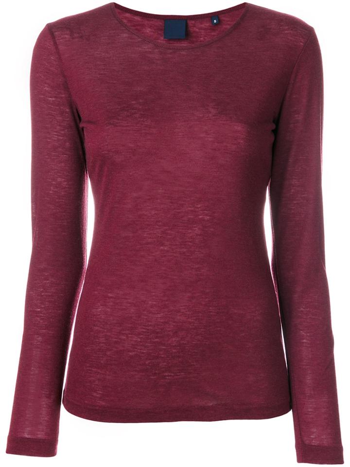 Aspesi Round Neck Jersey Top - Red