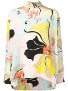 Emilio Pucci Mirabilis Print Tie-neck Silk Top - Pink