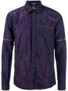 Stone Island Shadow Project Iridescent Shirt, Men's, Size: Small, Pink/purple, Cotton/polyester