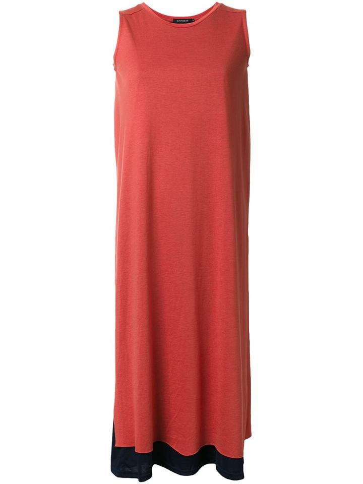 Loveless Double Layer Tank Dress, Women's, Size: 34, Yellow/orange, Polyester