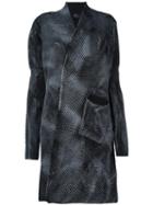 Lost & Found Ria Dunn Woven Cardi-coat, Women's, Size: Medium, Grey, Cotton