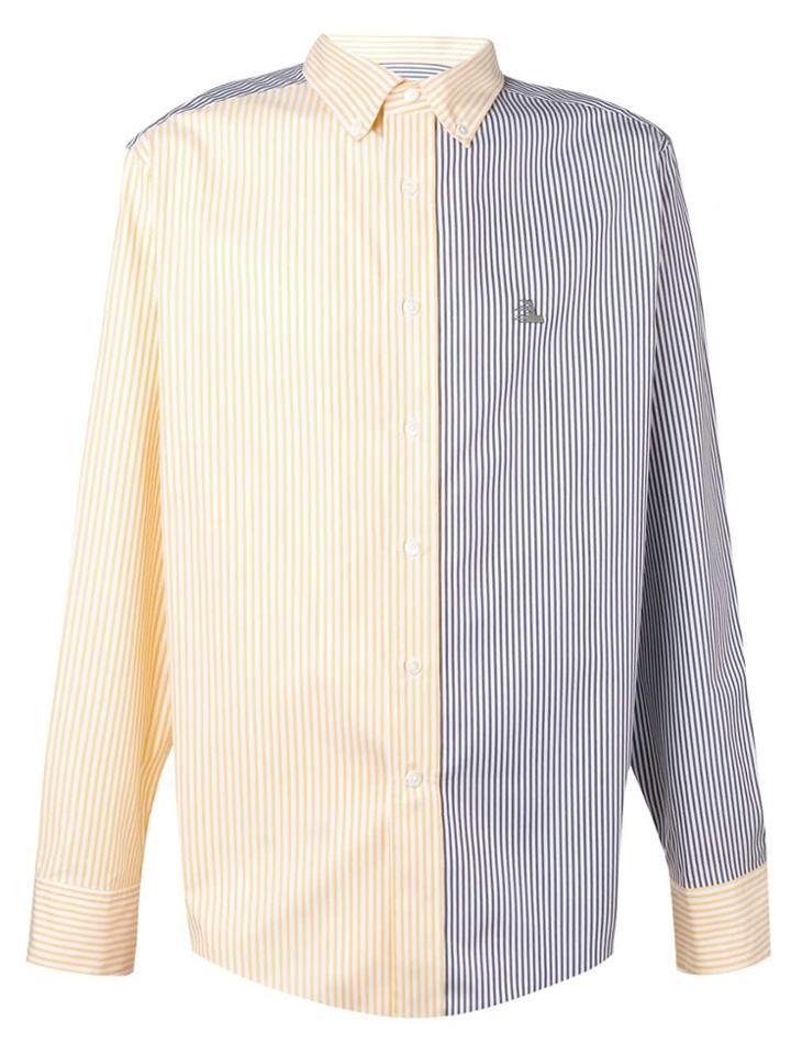 Lanvin Blue And Yellow Pinstripe Shirt