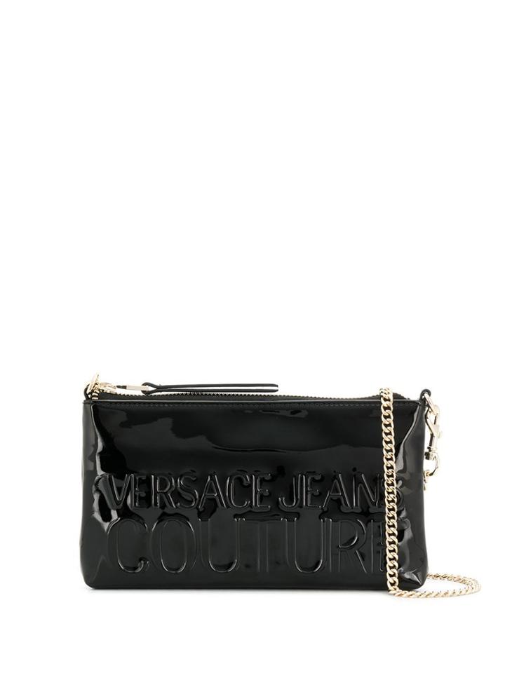 Versace Jeans Couture Patent Crossbody Bag - Black