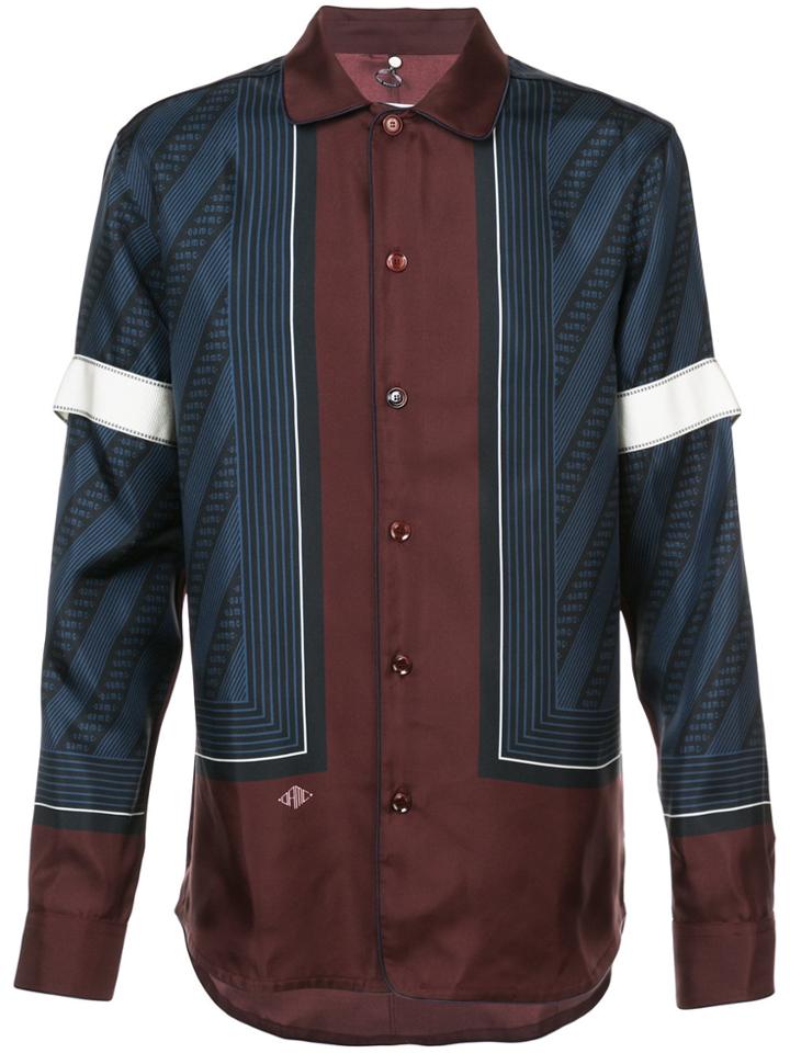 Oamc Panel Print Shirt - Red
