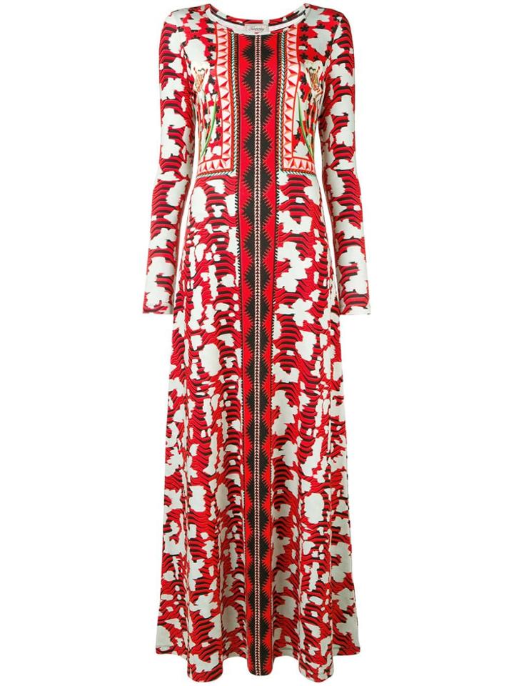 Temperley London Abstract Print Maxi Dress - Red