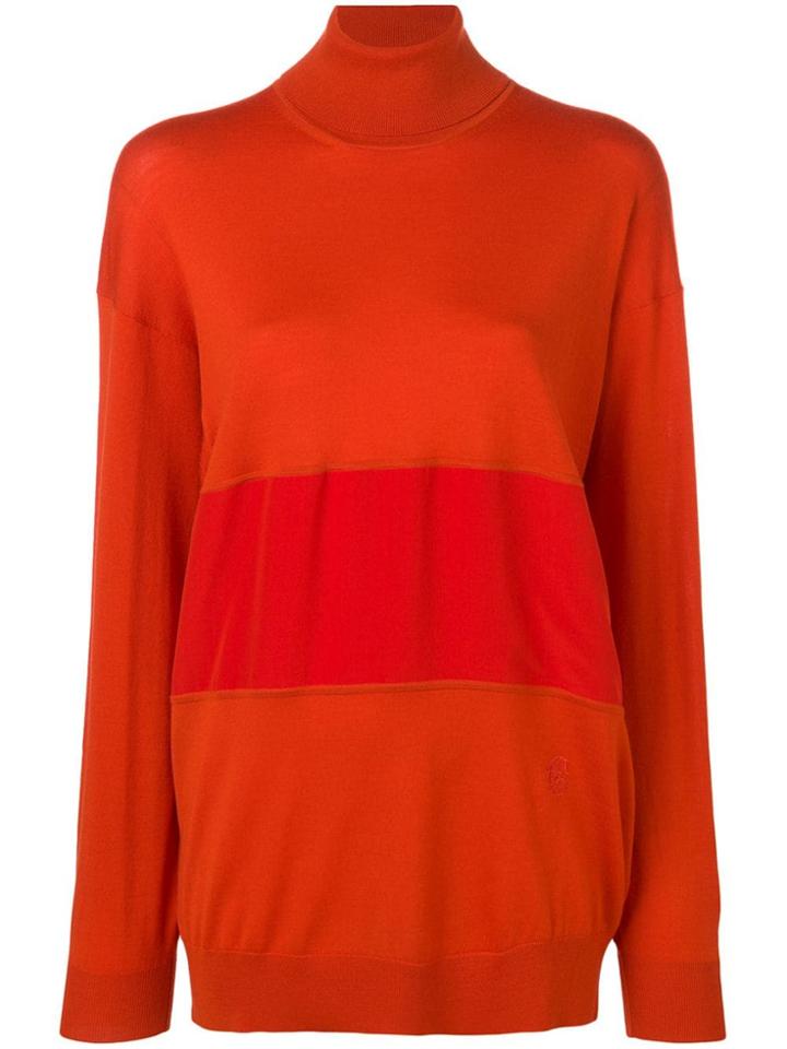 Chloé Turtle-neck Panelled Sweater - Red